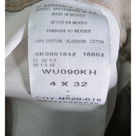 Aura Women Pants size 4/32 (30/29) Slacks Work Ride Khaki 3  Pockets NWT (262) - Picture 4 of 4